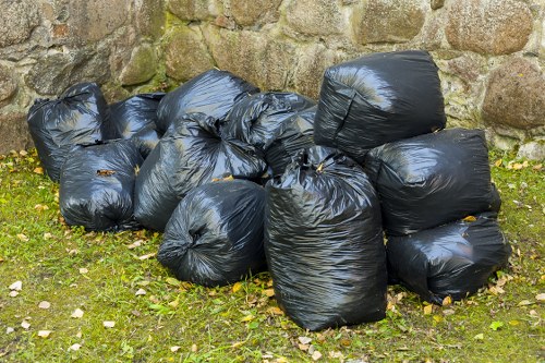 Skip being delivered to a residential property