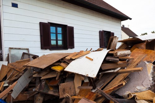 Collection of garden waste by removal service