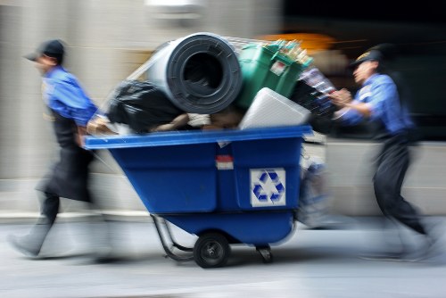Happy customers using skip hire services in Morden